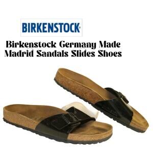 Birkenstock Germany Madrid Black Sandals Slides Shoes 9 40
